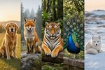 Animal Collage 12 Images