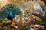 Animal Collage 12 Images
