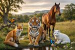 Animal Collage 12 Images