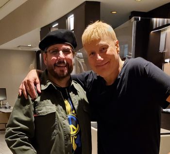 Post-show with the wonderful Ringo Drummer Gregg Bissonette
