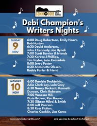 Debi Champion’s Songwriter Night at Commodore Grille