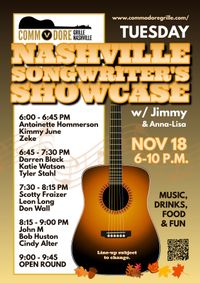Nashville Songwriter’s Showcase at The Commodore Grille