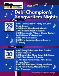 Writers round at Commodore Grille hosted by Debi Champion