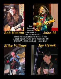 Lee Rascone’s Songwriter night at Millennium Maxwell