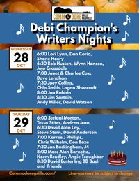 Debi Champion’s Songwriter Night at Commodore Grille