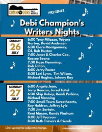Debi Champion’s Writers Night at Commodore Grille