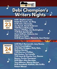 Debi Champion’s Writers Night at Commodore Grille