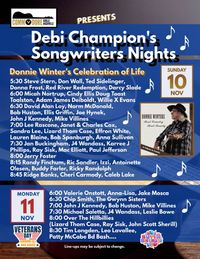 Songwriters night at the Commodore Grille, hosted by Debi Champion