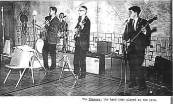 Early quartet The Blazers (L to R): Dave, 'Jimbo' Johnson, Paul and Travis Newcomb.
