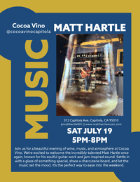 Matt Hartle solo Looper music at Cocoa Vino