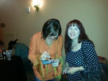 March 16, 2013: With Suzy Bogguss after her performance at the Fox Theatre, Tucson, Arizona. Our conversation led me to write You Were the Best Part (Ode to Suzy Bogguss) (Ordinary Time).

