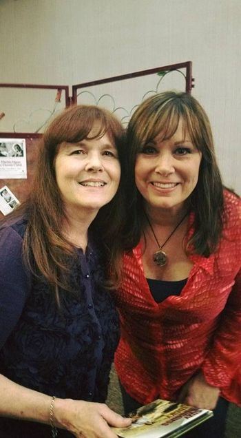 April 22, 2017: With Suzy Bogguss at the Berger Performing Arts Center in Tucson, Arizona. I gave her an early mix of my composition, You Were the Best Part (Ode to Suzy Bogguss) and shared that our 2014 conversation inspired the song. The next photo was her reaction (caught in a blur).
