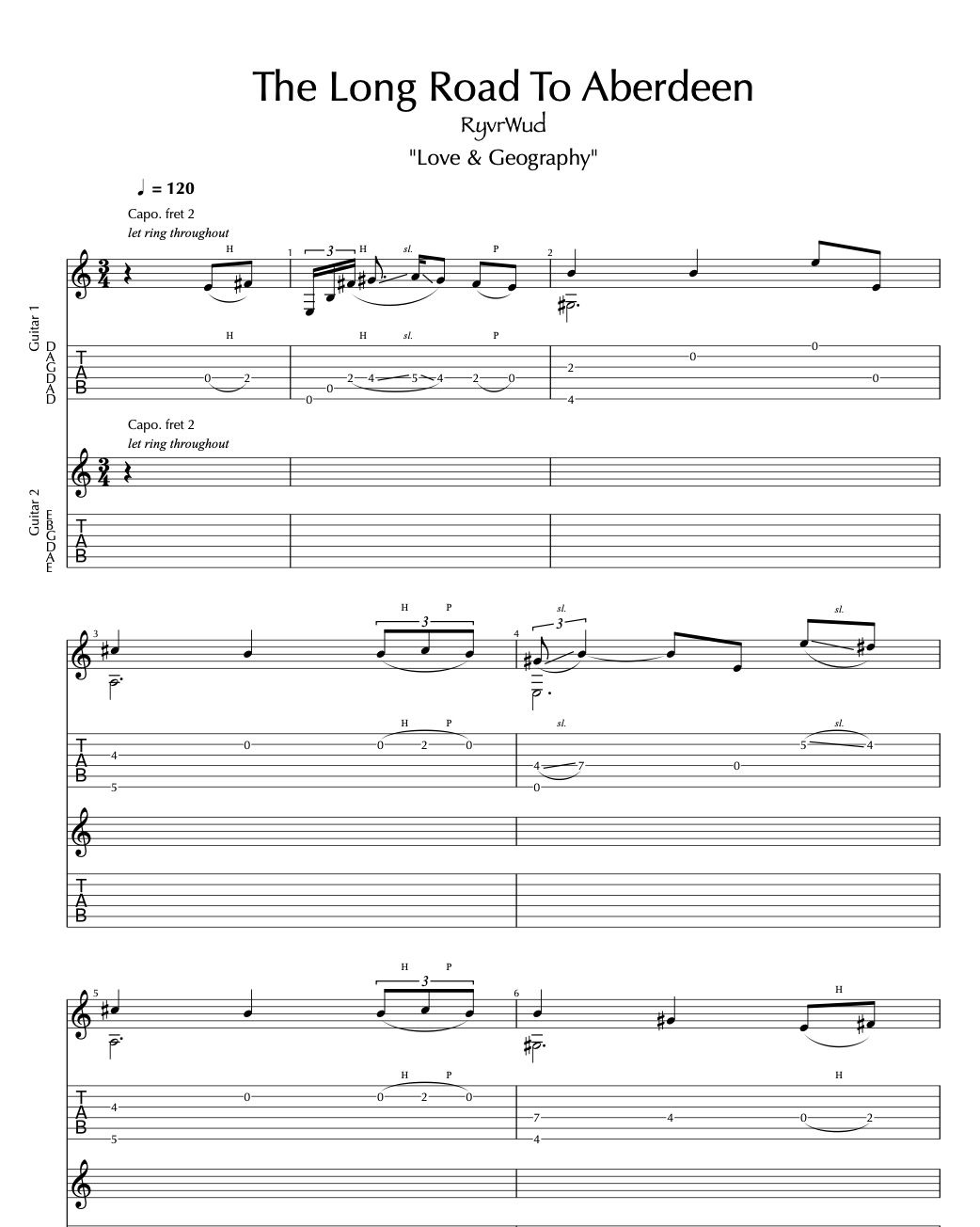The Long Road To Aberdeen Tab (PDF)