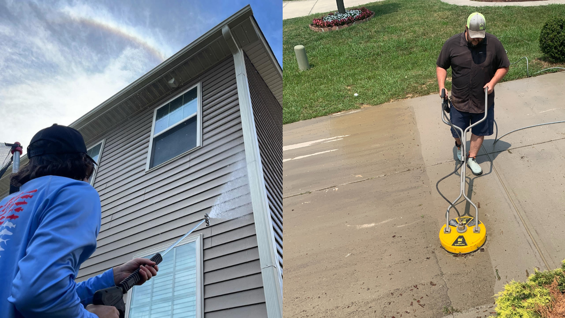 Ladder & Bucket exterior cleaning work