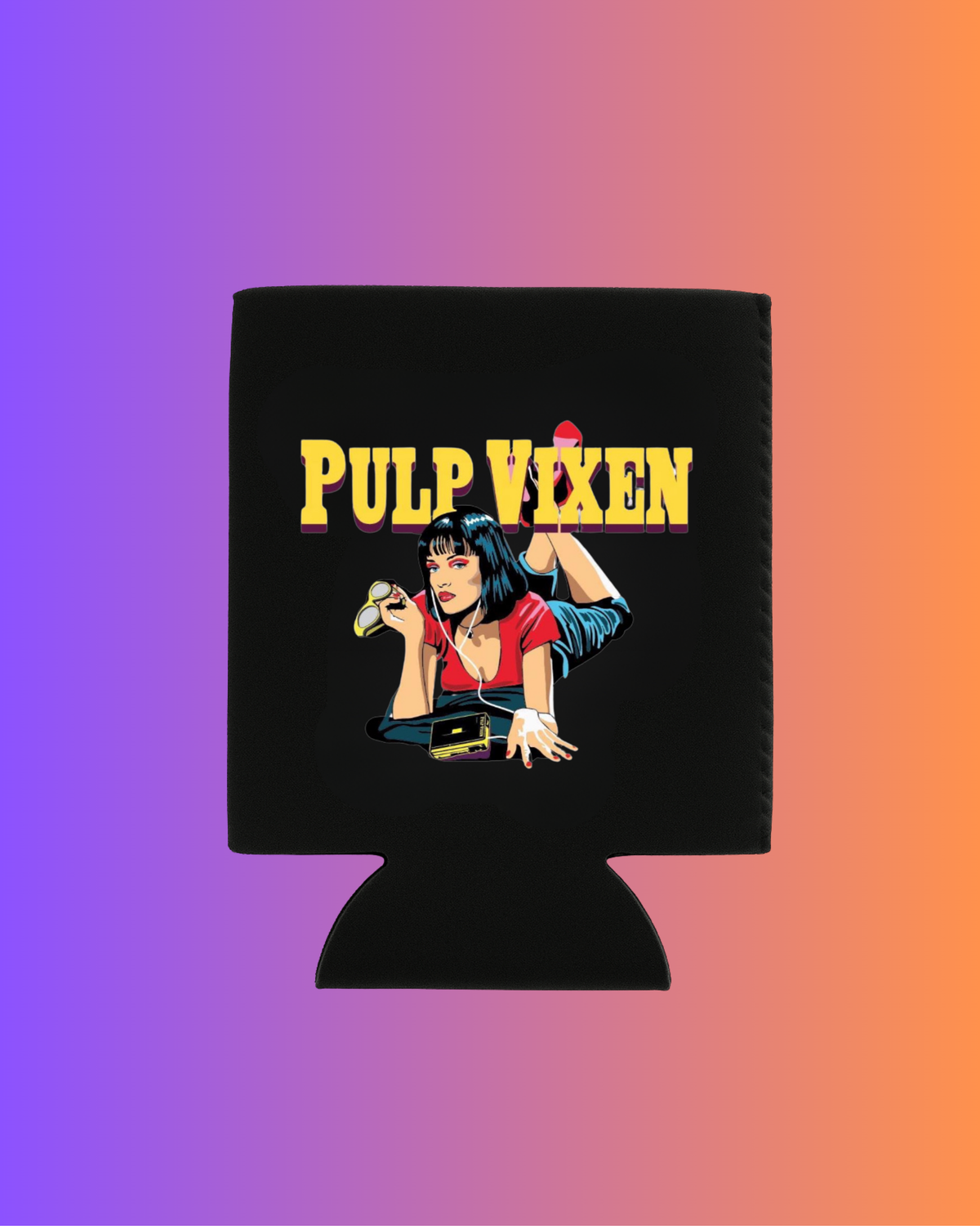 Pulp Vixen drink koozie