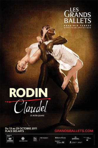 Rodin Claudel Ad Campaign, Les Grands Ballets Canadiens de Montréal, 2011. Photographed by Damian Siqueiros. Make up by Stéphane Côté. Dancers:  Émilie Durville and Marcin Kaczorowski
