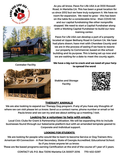 Paws Family News Update Page 2