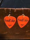SoulCake Guitar Pic Earrings Red and Black