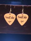 SoulCake Guitar Pic Earrings PInk and Silver