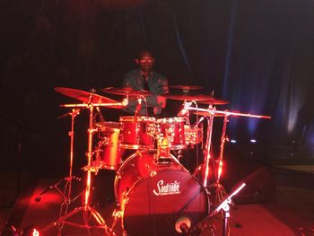 Drummer in the shadows
