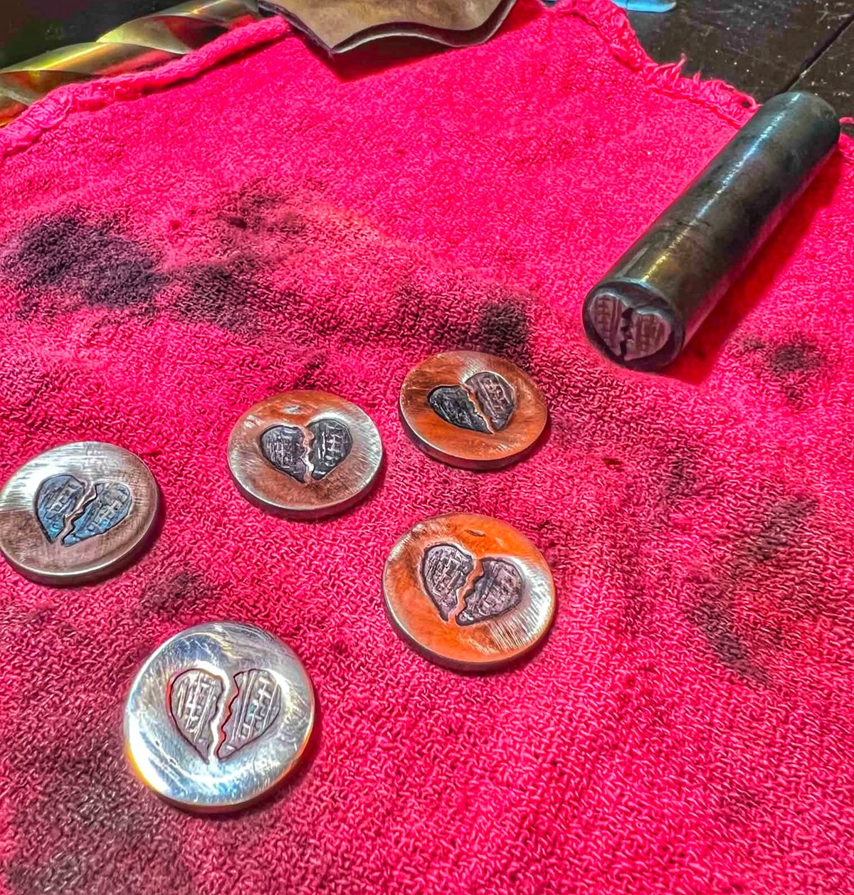 Broken Heart copper coin