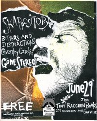 Coventry Carols live at Tiny Raccoon Books w/Skappository, Bitters And Distractions and Gone Stereo