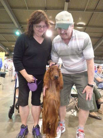 Debbie, Connor, and Jack at the Tulsa Dog Show
