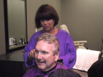 His hairdresser was able to make his hair look better without shaving his head
