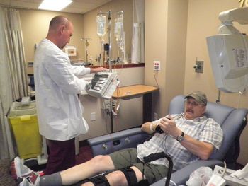 Jack receiving chemotherapy June 14, 2011
