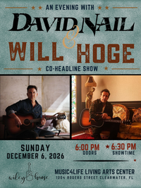 An evening with Will Hoge & David Nail (Co-Headline event) 