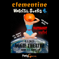 clementine + Hospital Socks with SCUFFED and Wastebasket