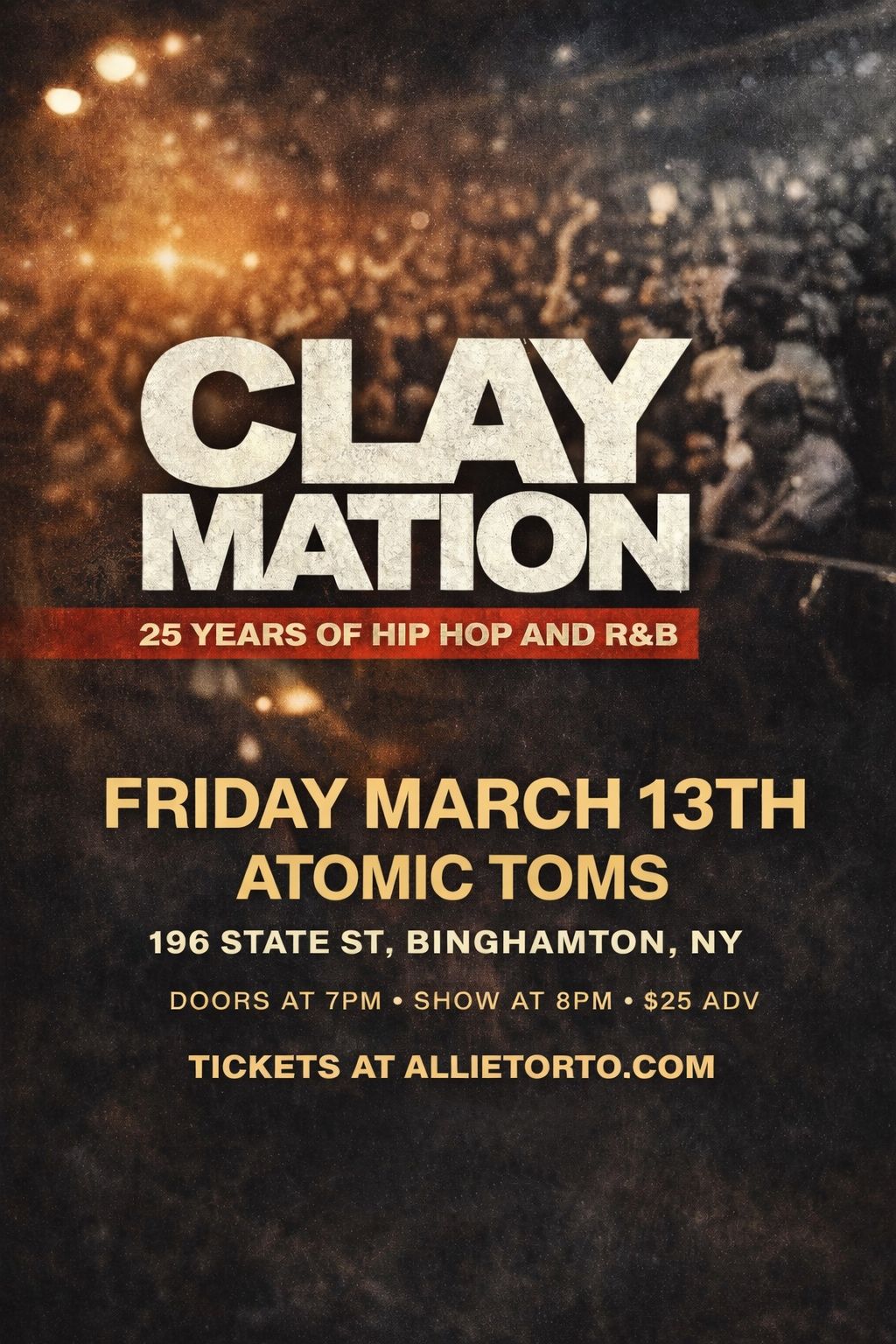 Claymation General Admission Ticket – 25 Years of Hip Hop & R&B
