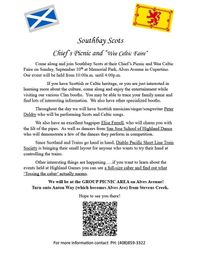 Southbay Scots Chiefs Picnic and Wee Celtic Fair 