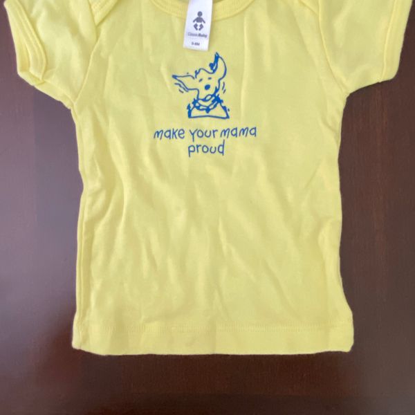 Make Your Mama Proud Baby Tee - Yellow