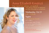 Anna Elizabeth Kendrick sings jazz/pop @ Tagine