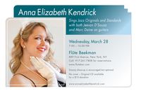 Anna Elizabeth Kendrick sings jazz/pop @ Flute Beekman
