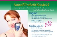 Anna Elizabeth Kendrick sings jazz/pop with the Wolfson Brothers Band