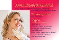 Anna Elizabeth Kendrick sings jazz/pop @ Tagine with the Wolfson Brothers band