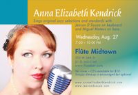 Anna Elizabeth Kendrick sings jazz/pop @ Flute Midtown with her band