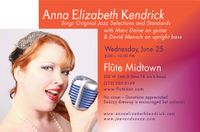 Anna Elizabeth Kendrick sings jazz/pop @ Flute Midtown