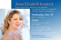 Anna Elizabeth Kendrick sings jazz/pop @ Tagine