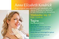 Anna Elizabeth Kendrick sings jazz/pop @ Tagine