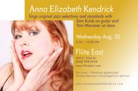 Anna Elizabeth Kendrick sings jazz/pop @ Flute East with her band
