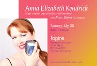 Anna Elizabeth Kendrick sings jazz/pop @ Tagine with her band