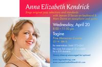 Anna Elizabeth Kendrick sings jazz/pop @ Tagine