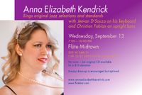 Anna Elizabeth Kendrick sings jazz/pop @ Flute Midtown!