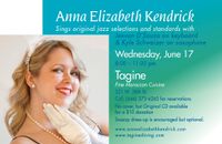 Anna Elizabeth Kendrick sings jazz/pop @ Tagine!