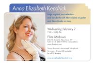 Anna Elizabeth Kendrick sings jazz @ Flute Midtown!