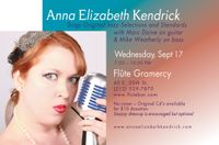 Anna Elizabeth Kendrick sings jazz/pop @ Flute Gramercy with her band