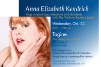 Anna Elizabeth Kendrick sings jazz/pop @ Tagine with the Wolfson Brothers band